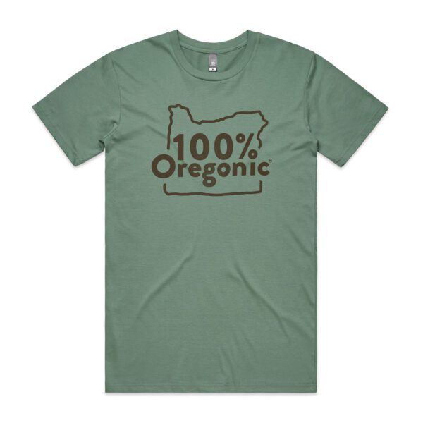 Green t-shirt with 100% Oregonic logo.